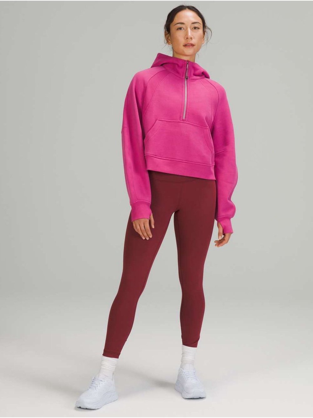 Lululemon Oversized Scuba Half-Zip Hoodie Pink Lychee XL/XXL